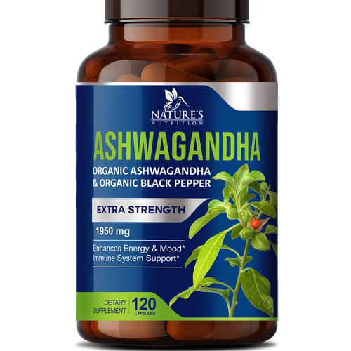 Natural Ashwagandha Capsules Design Needed for Nature's Nutrition Design von sapienpack