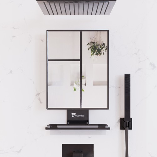 3D Rendering of Fogless Mirror in Shower/Lifestyle Environment (Fogless Mirror CAD file included!)) Design by Alinea Design