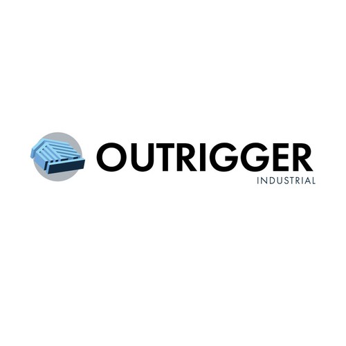 Rugged logo for a new industrial real estate development company called OUTRIGGER. Design by r1z4ln00r