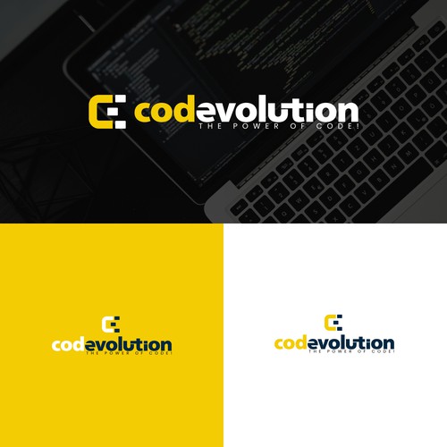 Logo for Codevolution, a brand new coding company! Design by Clive Vera