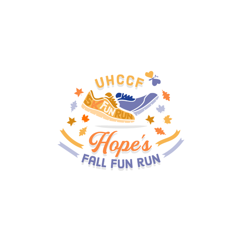 Fun logo for a Fall Themed 5K Run hosted by a charity Diseño de nuke.art