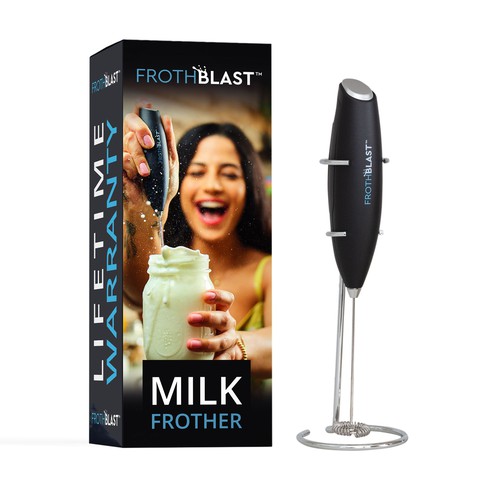 "Design a BOX design for MILK FROTHER  product" Diseño de Fredrick Balois