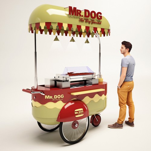 Food Cart To Sell Gourmet Hot Dog Design by R . O . N