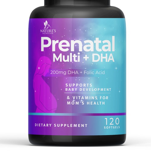 Prenatal Vitamins Label Design needed for Nature's Nutrition Réalisé par R O S H I N