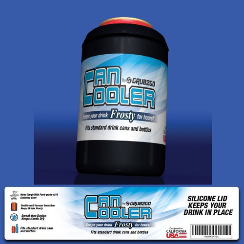 Design a Label for a Stainless Steel Can Cooler Product label contest