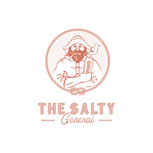 Salty New England General Store / sandwich shop combining classic text & modern imagery Design by Arto!