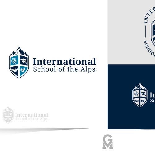 A powerful new logo for an international school in the French Alps Design by M.G. designs