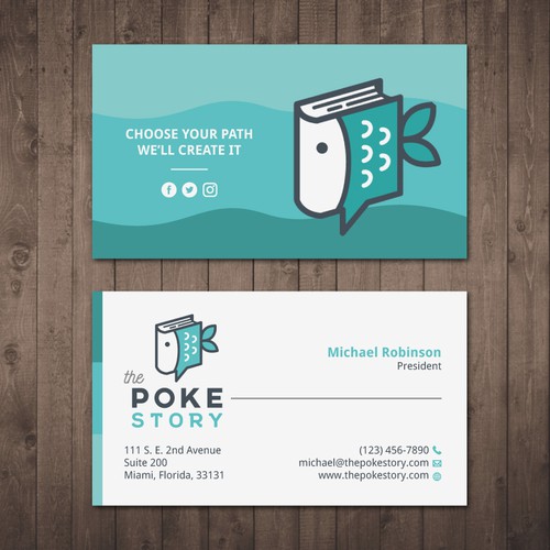 CREATIVE BUSINESS CARD DESIGN FOR THE POKE STORY Diseño de Tcmenk