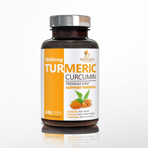 Nature's Nutrition needs a "beautiful label" for its Turmeric Extract bottle Design by DesignSBS