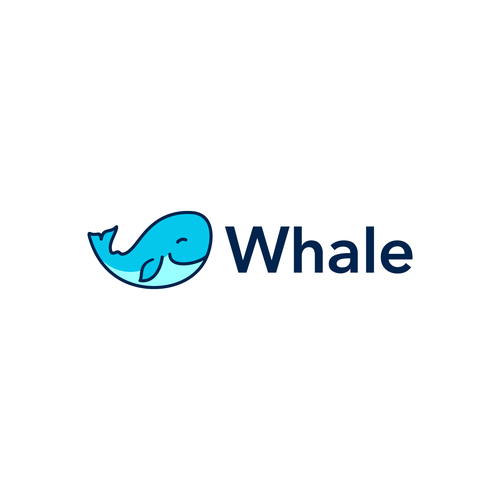 Whale mobile app logo Design by Tianeri