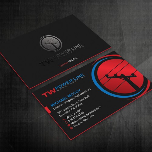 Business Card for a high voltage company Design by Felix SH