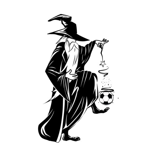 Soccer Wizard Cartoon Diseño de KreativeMinds99