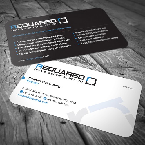 Help RSQUARED DATA & ELECTRICAL PTY LTD with a new stationery Réalisé par Cole.