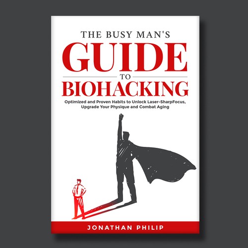 Exciting and unique book cover for mind, body, spirit and health optimization that appeals to men Design by O'idea
