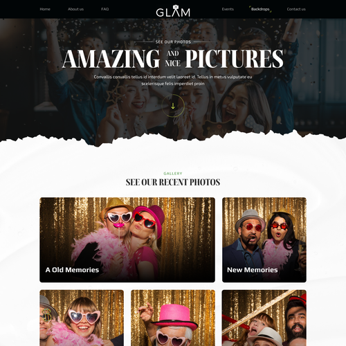 Photo Booth Rentals. Design by MercClass