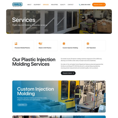 Designs | Modern New Website for Plastic Injection Molding Factory ...