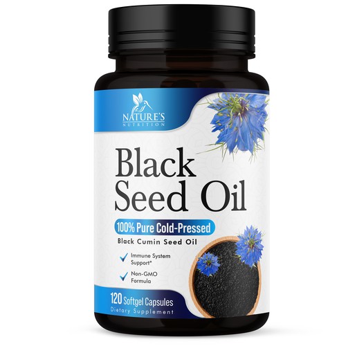 Natural Black Seed Oil Design Needed for Nature's Nutrition Design by UnderTheSea™