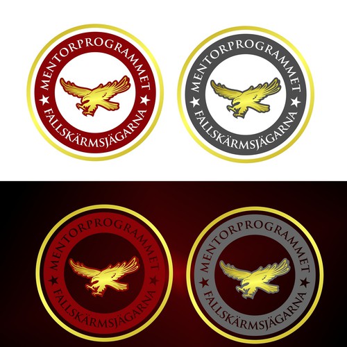 "logo for Mentorprogrammet Fallskärmsjägarna" winning Logo design by Stefan Art