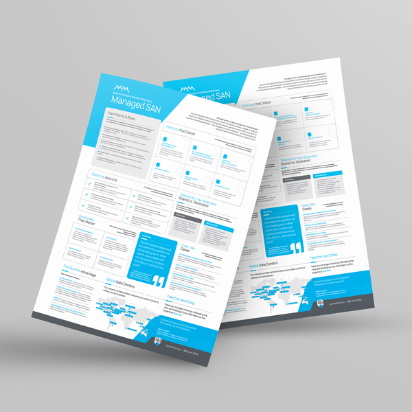 Datasheet design for Summit