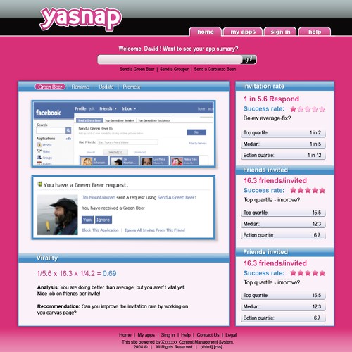 Social networking site needs 2 key pages デザイン by MHY
