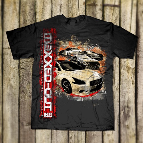 Diseño de T-shirt design for car club (LOGO PROVIDED) de Mothrich