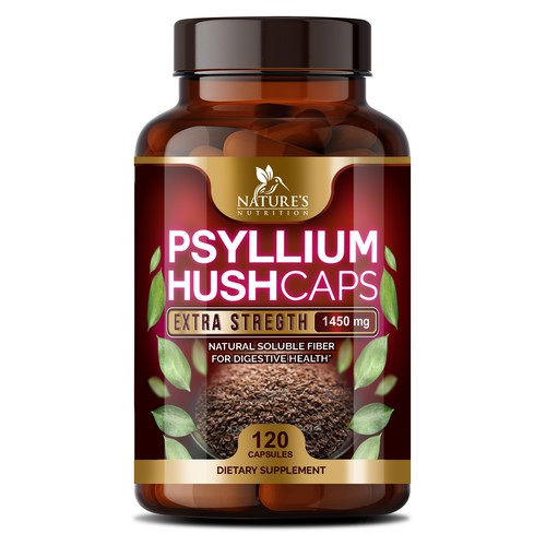 Natural Psyllium Husk Capsules Design needed for Nature's Nutrition Design by sapienpack