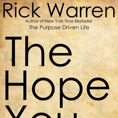 Design Rick Warren's New Book Cover Design réalisé par carl_dino