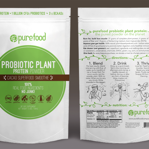 Guaranteed Winner! - Design a Simple, Typography-driven Product Label for Our Healthy Protein Powder Design by ic0113