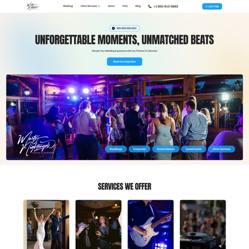 Dynamic DJ & Musician needs a website for weddings & corporate entertainment Design by WebPlanex