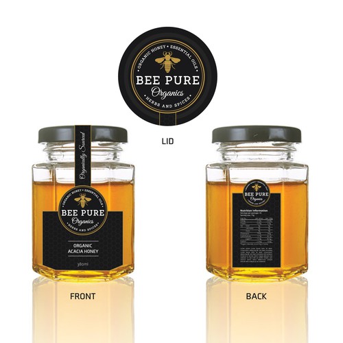 Design Organic Honey Jar Label di Curious Deer Creative Co.