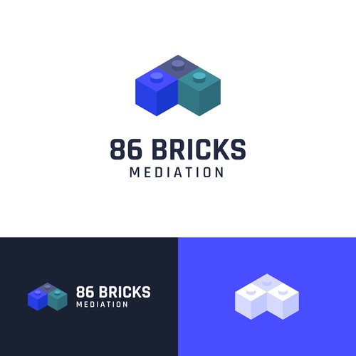 Lego-style bricks logo for Mediation and Coaching Business Design réalisé par Eustass