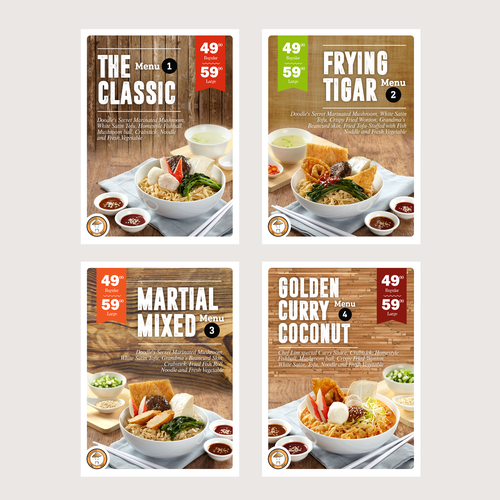 Menu Board Design for Modern and Hip Noodle Bar Design by Javier Milla