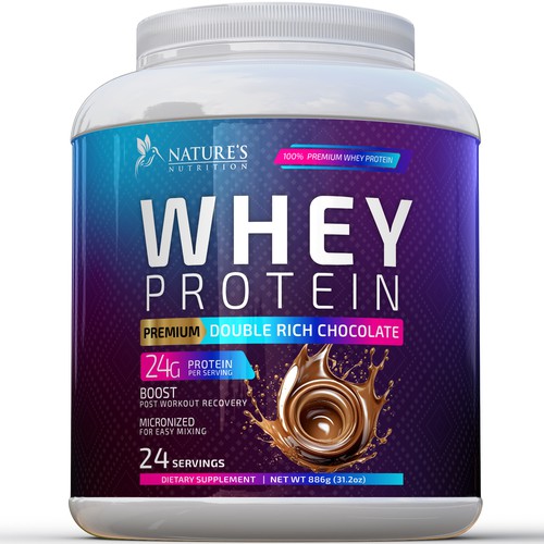 Diseño de Tasty Whey Protein Chocolate Design Needed for Nature's Nutrition de R O S H I N