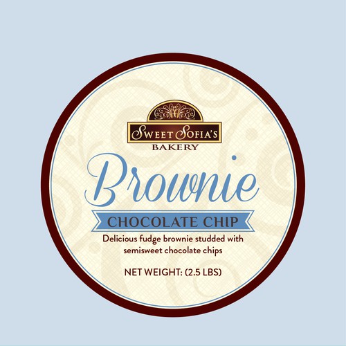 4" Round Brownie Label Product label contest