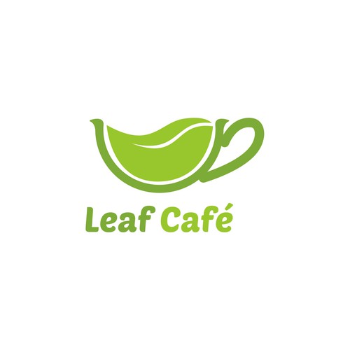 Logo: Leaf Cafe-ontwerp door orange juice designs