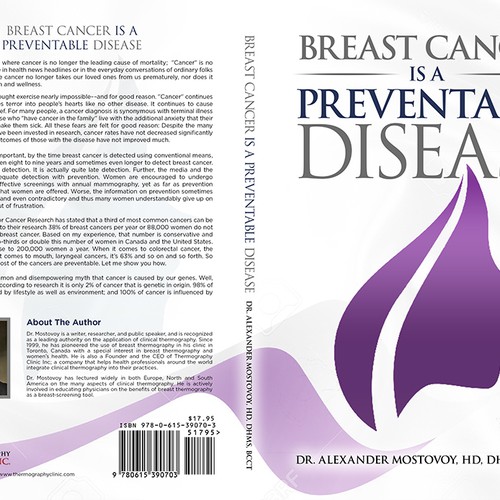 Create a catchy book cover for Breast Cancer Is A Preventable Disease Design by Cover Belle