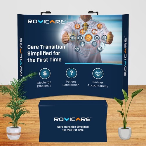 Medical Software Trade show Booth Backdrop that will make people STOP and STARE and want to ASK MORE Design von Coli.W