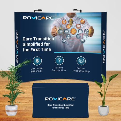 Medical Software Trade show Booth Backdrop that will make people STOP and STARE and want to ASK MORE Design por Coli.W