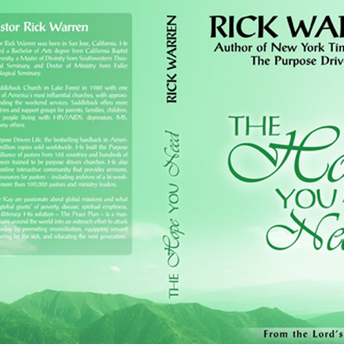 Design Rick Warren's New Book Cover Design by Floating Baron