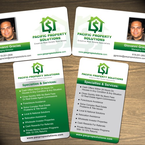 Create the next business card for Pacific Property Solutions! Design por Tcmenk