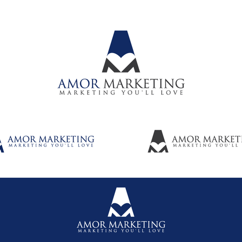 Ground breaking logo design required for the new Amor Marketing website!! Design by AguSzuge