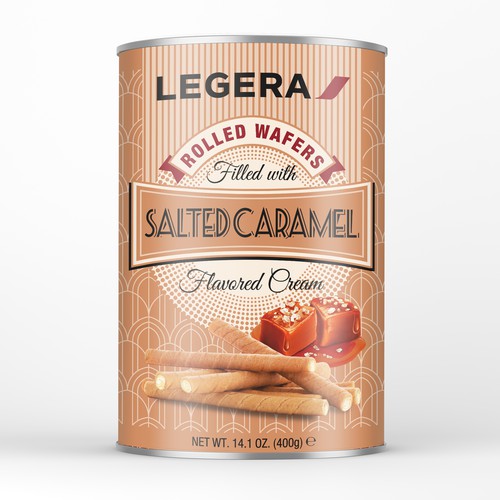 LEGERA Wafer Rolls Pack 125 gm - Salted Caramel Design by Nirmana92