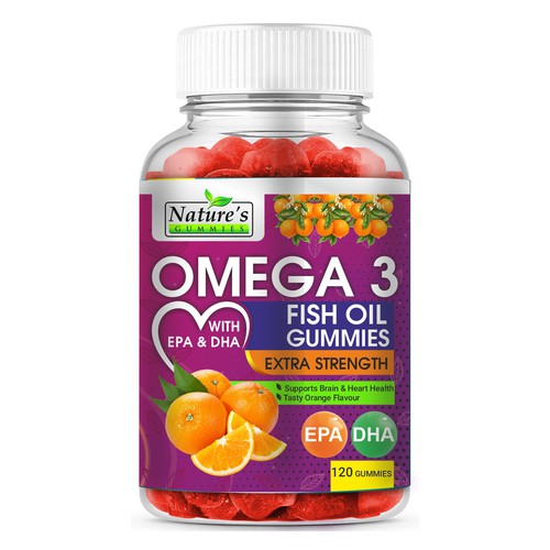 Tasty Omega 3 Fish Oil Gummies Design needed for Nature's Gummies-ontwerp door Hanisha P Patel