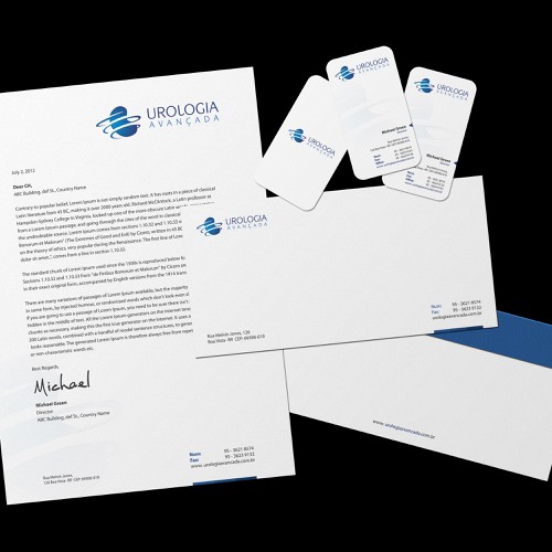Create the next stationery for UROLOGIA AVANÇADA Design by LocLe