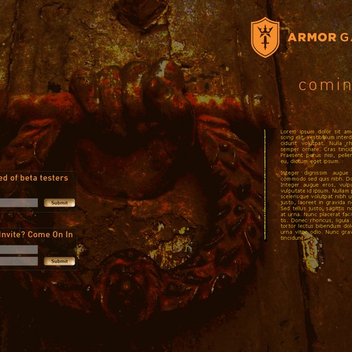 Breath Life Into Armor Games New Brand - Design our Beta Page Design von FTaylor