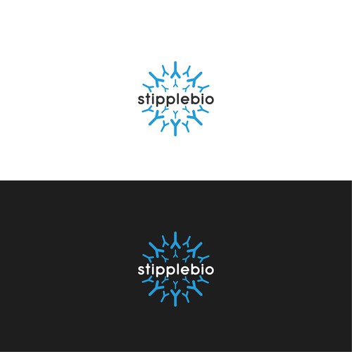 Design a logo for a biotech that uses "molecular stippling" to map out cancer's vulnerabilities Design by Winter Design Studio