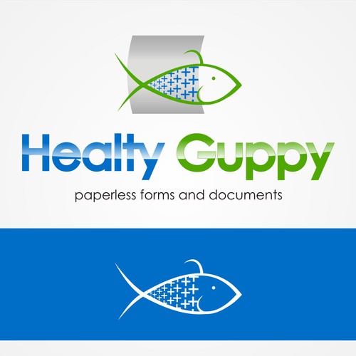 logo for Health Guppy Design by disty@ngga™