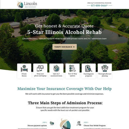 Addiction Rehab Landing Page Design Design by Atul-Arts