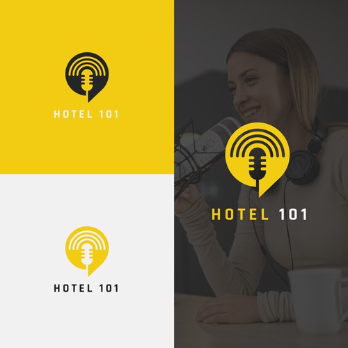 Create a logo for a podcast called - Hotels 101 - incorporate a hotel in the logo Design by Design_777