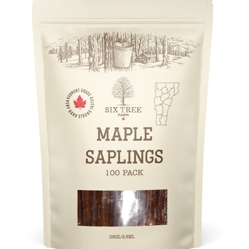 First ever production Maple Syrup Stick label Design by bcra